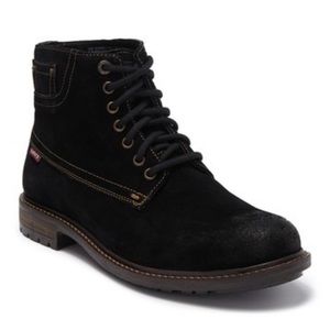 LEVI’S Sheffield Suede Black Leather Boot Sz 10.5